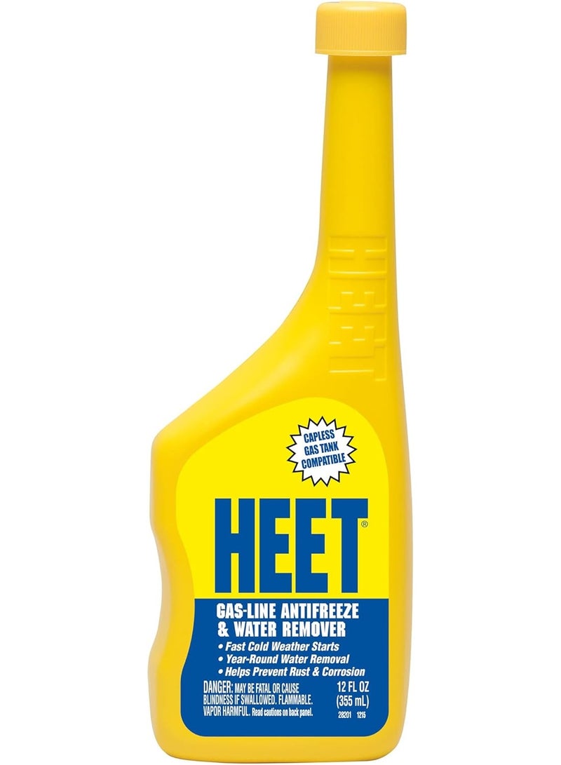 HEET 28201 Gas-Line Antifreeze and Water Remover, 12 Fl oz. - Image 1